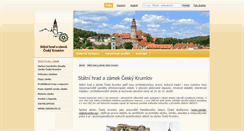 Desktop Screenshot of castle.ckrumlov.cz